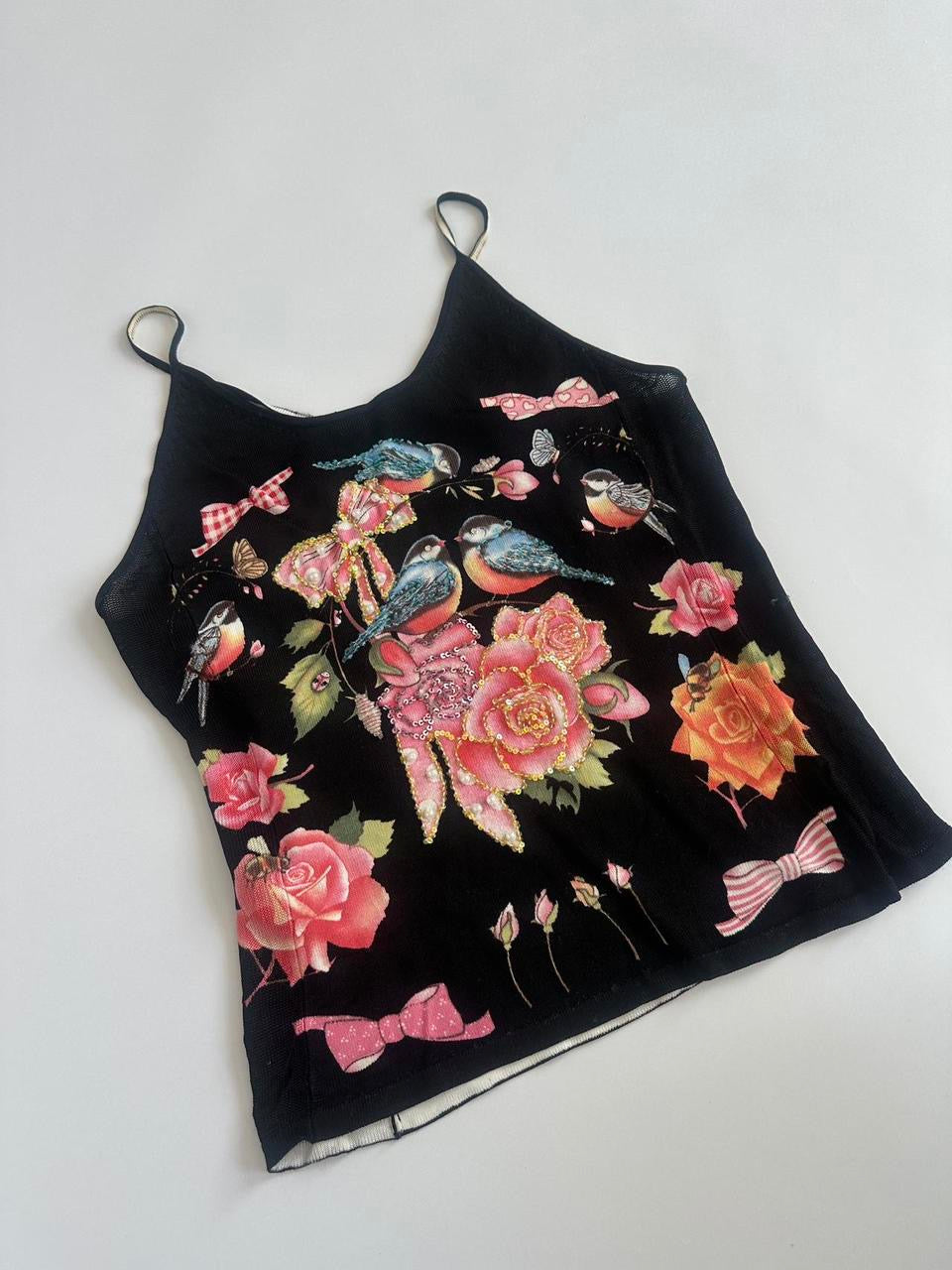 00s Embellished Strappy Cami Top