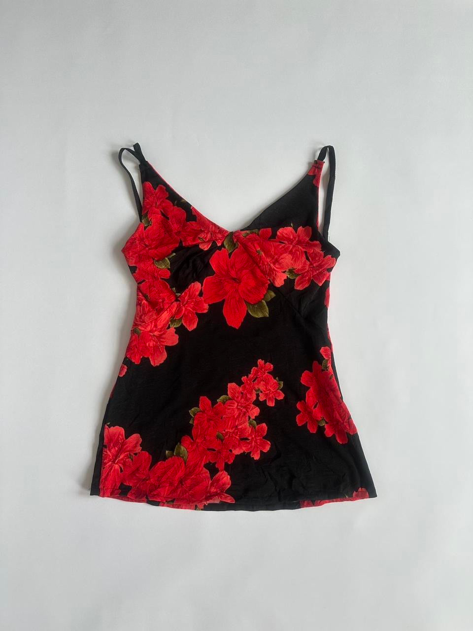 Y2K Floral Open Back Cami