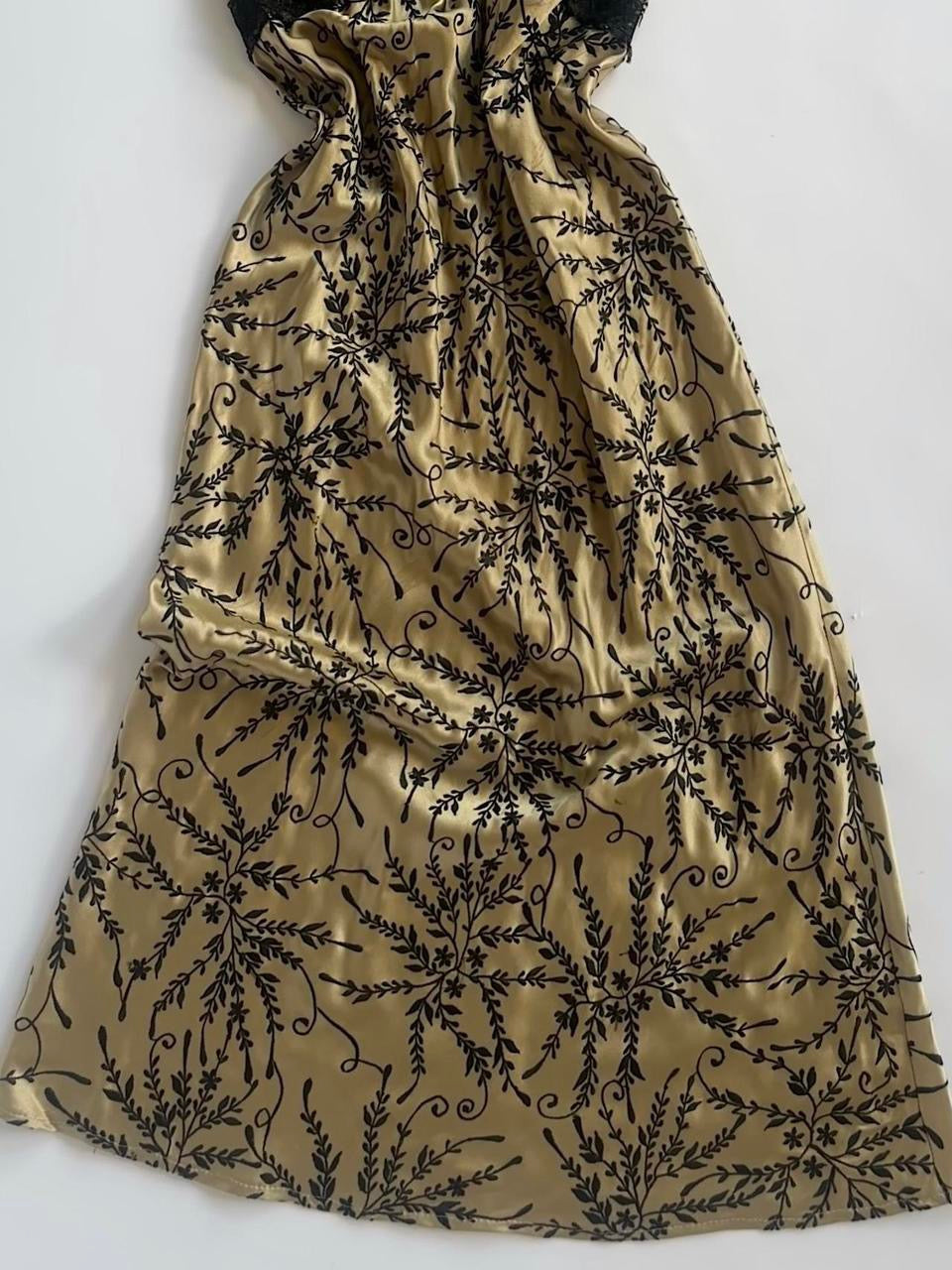 Y2K Gold Silk Anthology Avoca Dress
