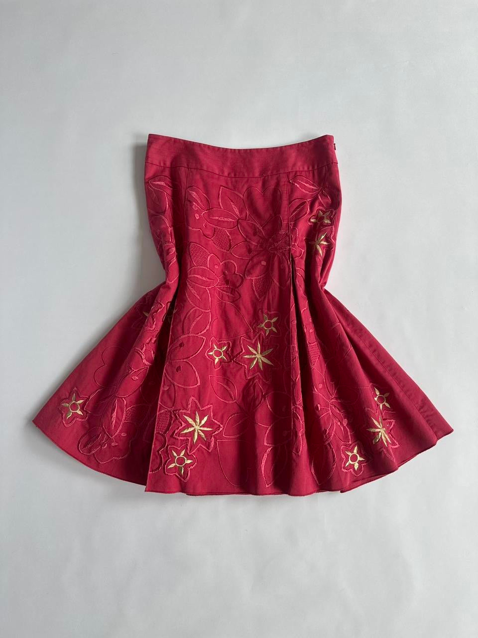 Y2K Whistles Embroidered Skirt