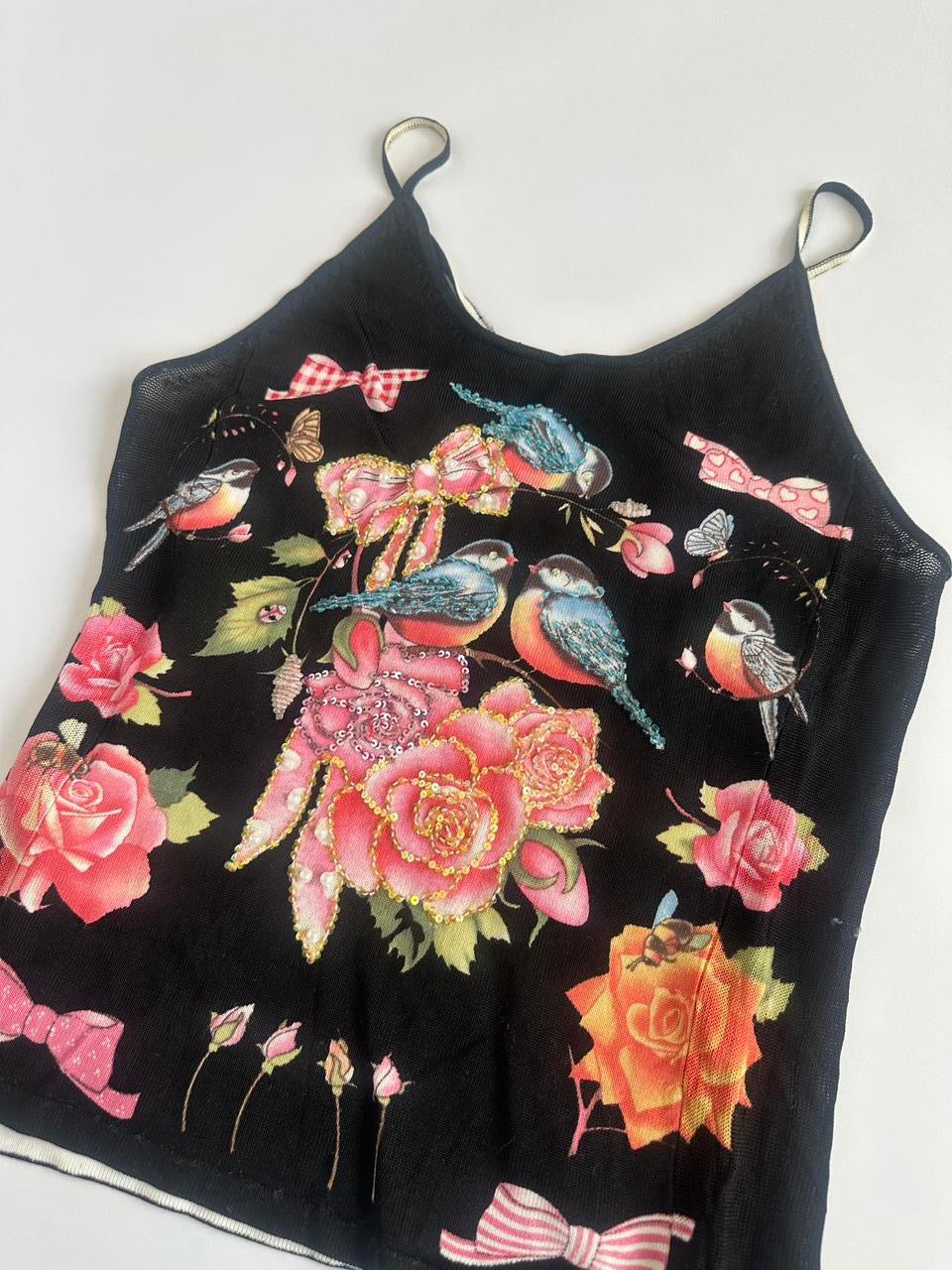 00s Embellished Strappy Cami Top