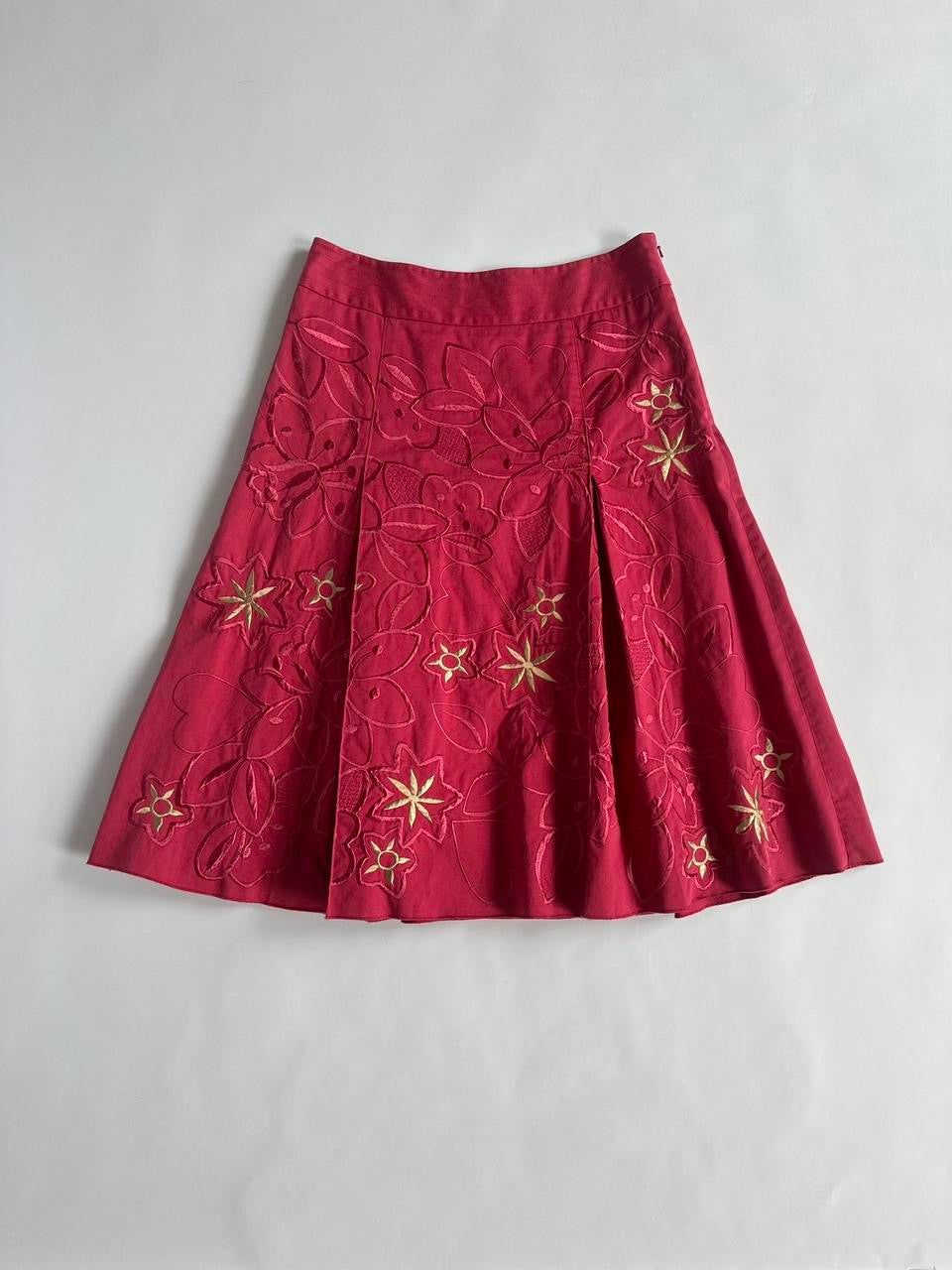 Y2K Whistles Embroidered Skirt