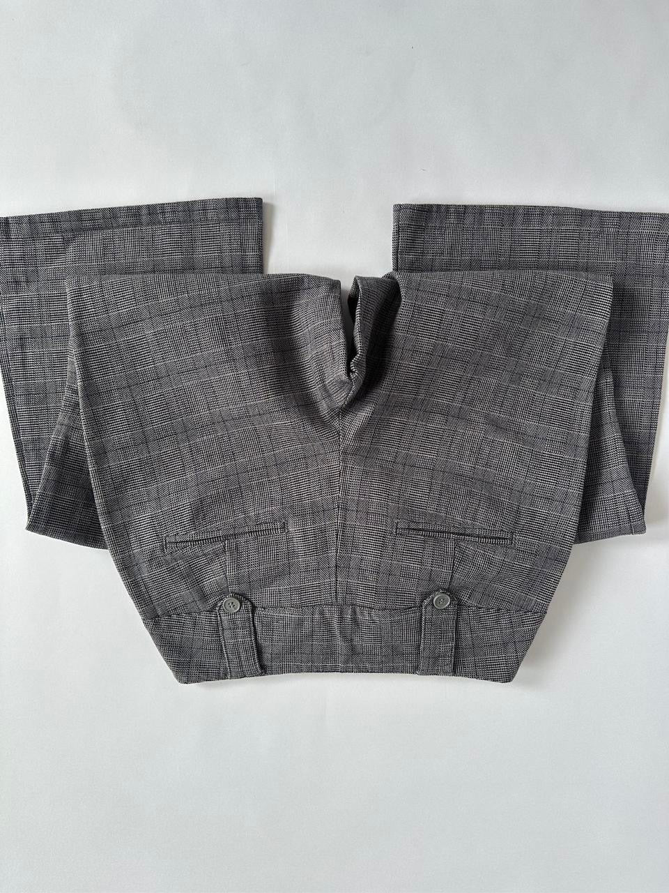 Y2K Grey Check Low Rise Bottoms