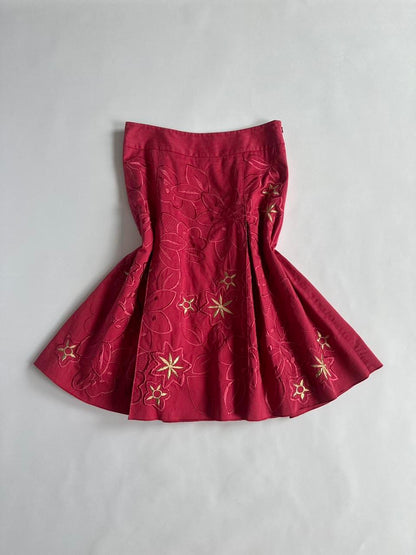 Y2K Whistles Embroidered Skirt