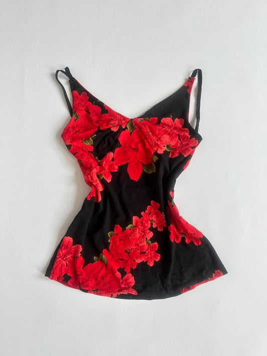 Y2K Floral Open Back Cami
