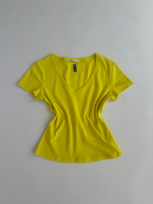 00s Lime V Neck Top