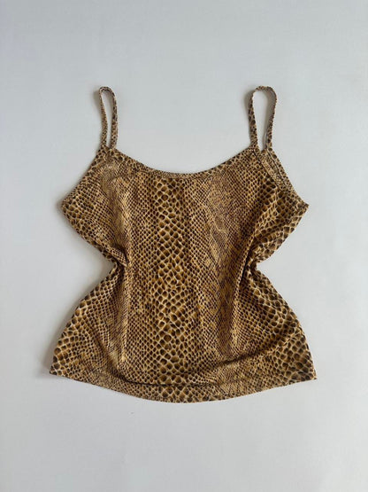 00s Tan Snakeskin Cami
