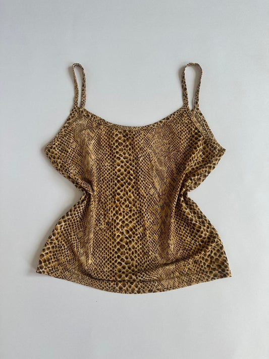 00s Tan Snakeskin Cami