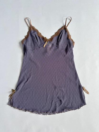 Y2K Dot Mesh Slip Cami