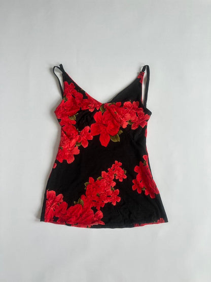 Y2K Floral Open Back Cami