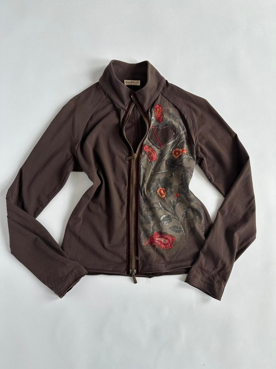 2000s Floral Zip Up Jacket