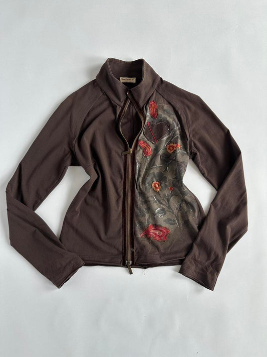 2000s Floral Zip Up Jacket
