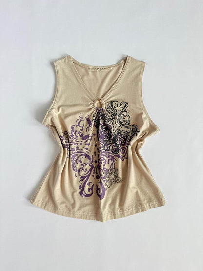 00s Nude Graphic Tank Top