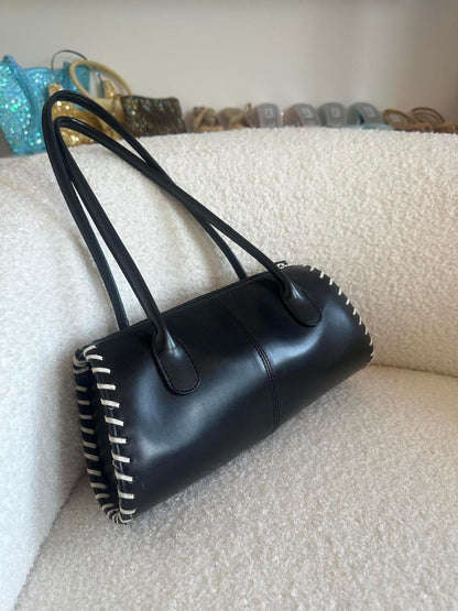 Y2K Overlock Stitch Shoulder Bag