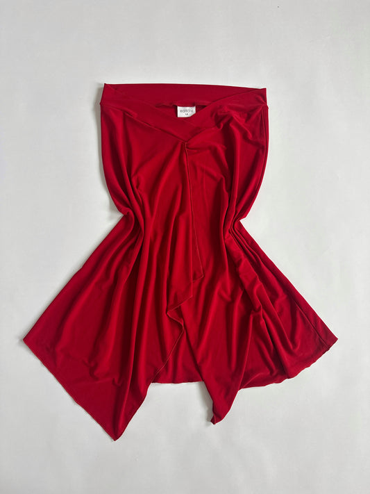 00s Low Rise Dipped Waist Slinky Skirt