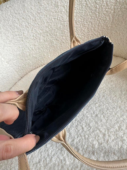 Y2K Denim Contrast Bag