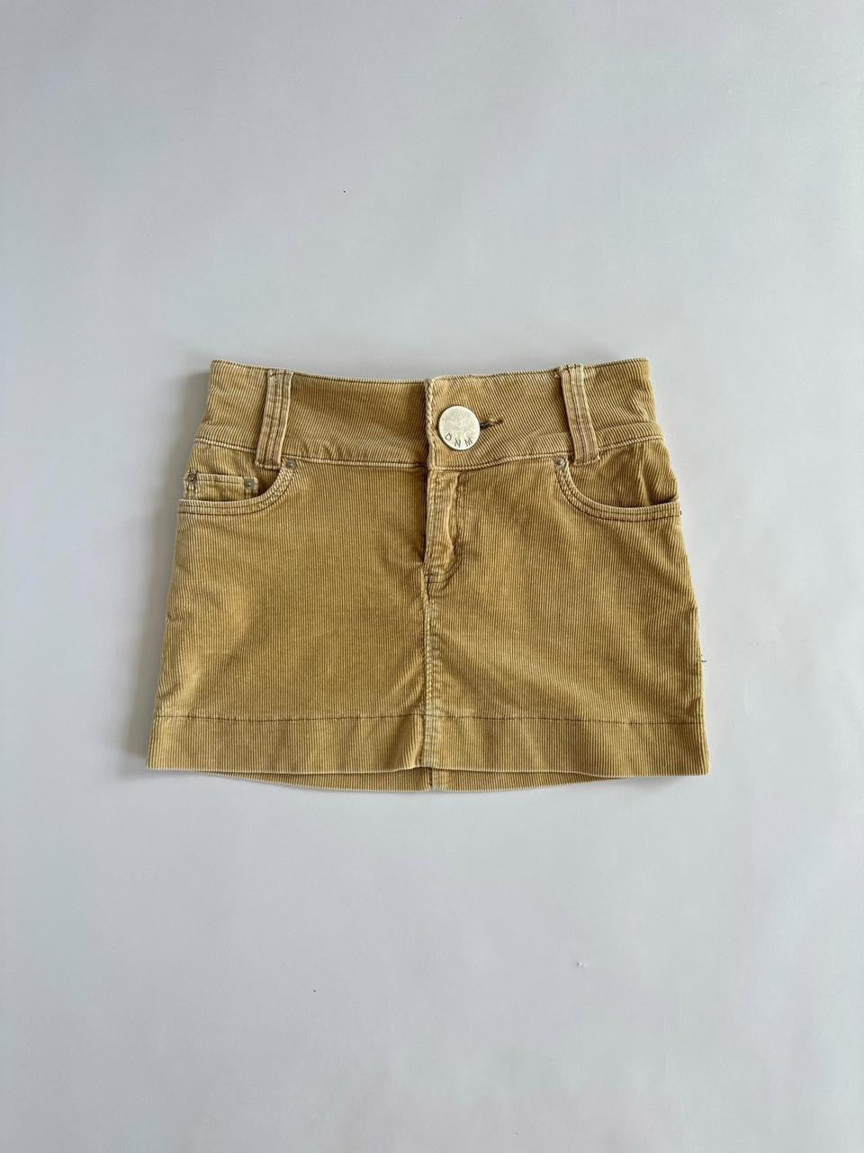 Y2K Beige Cord Mini Skirt