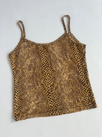 00s Tan Snakeskin Cami