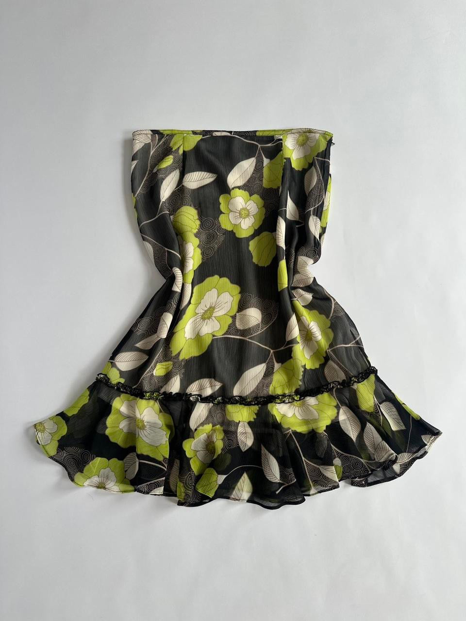 Y2K Brown & Green Low Rise Skirt