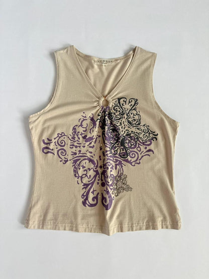 00s Nude Graphic Tank Top