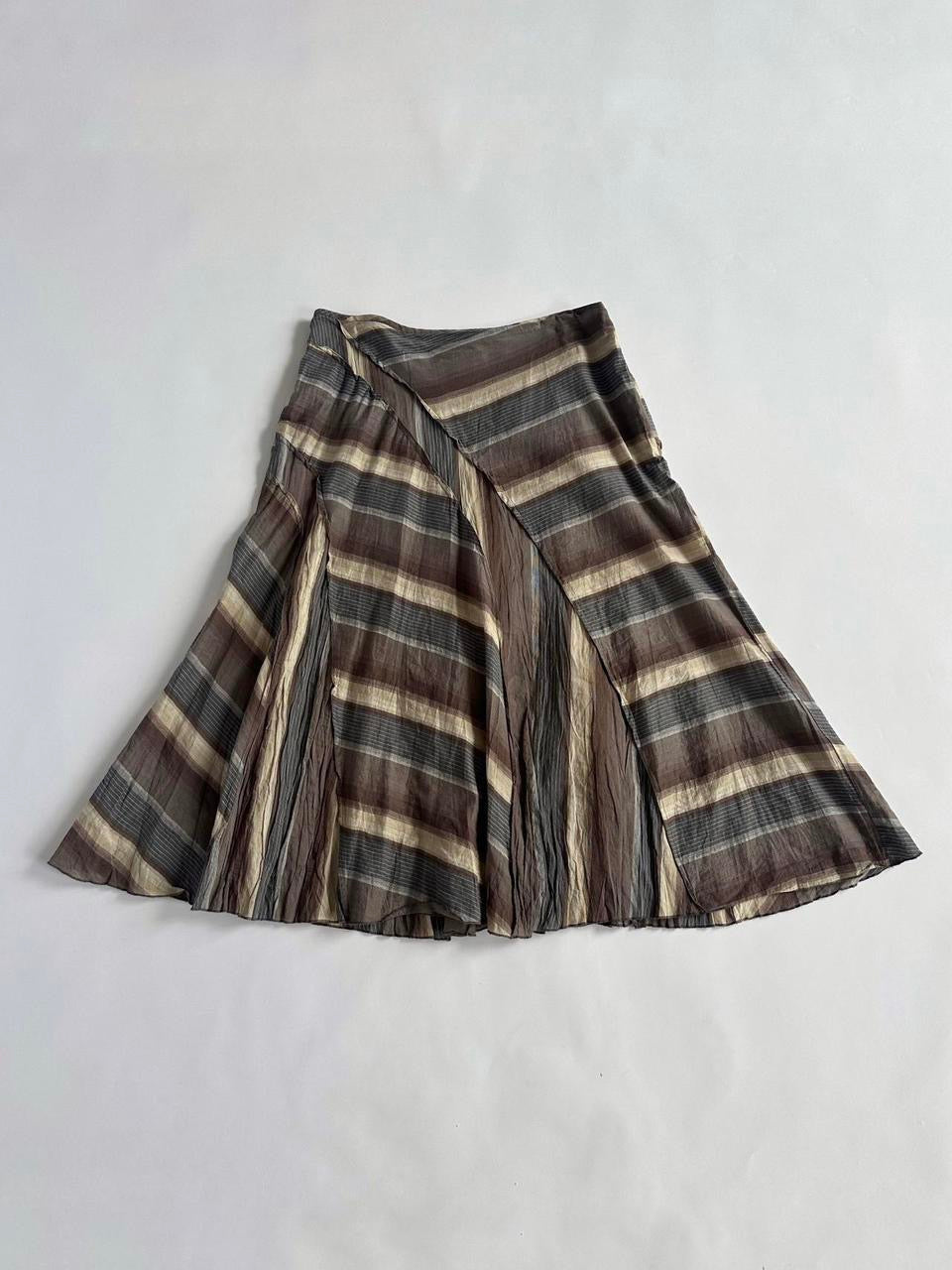 Wallis Y2K Low Rise Grunge Midi Skirt
