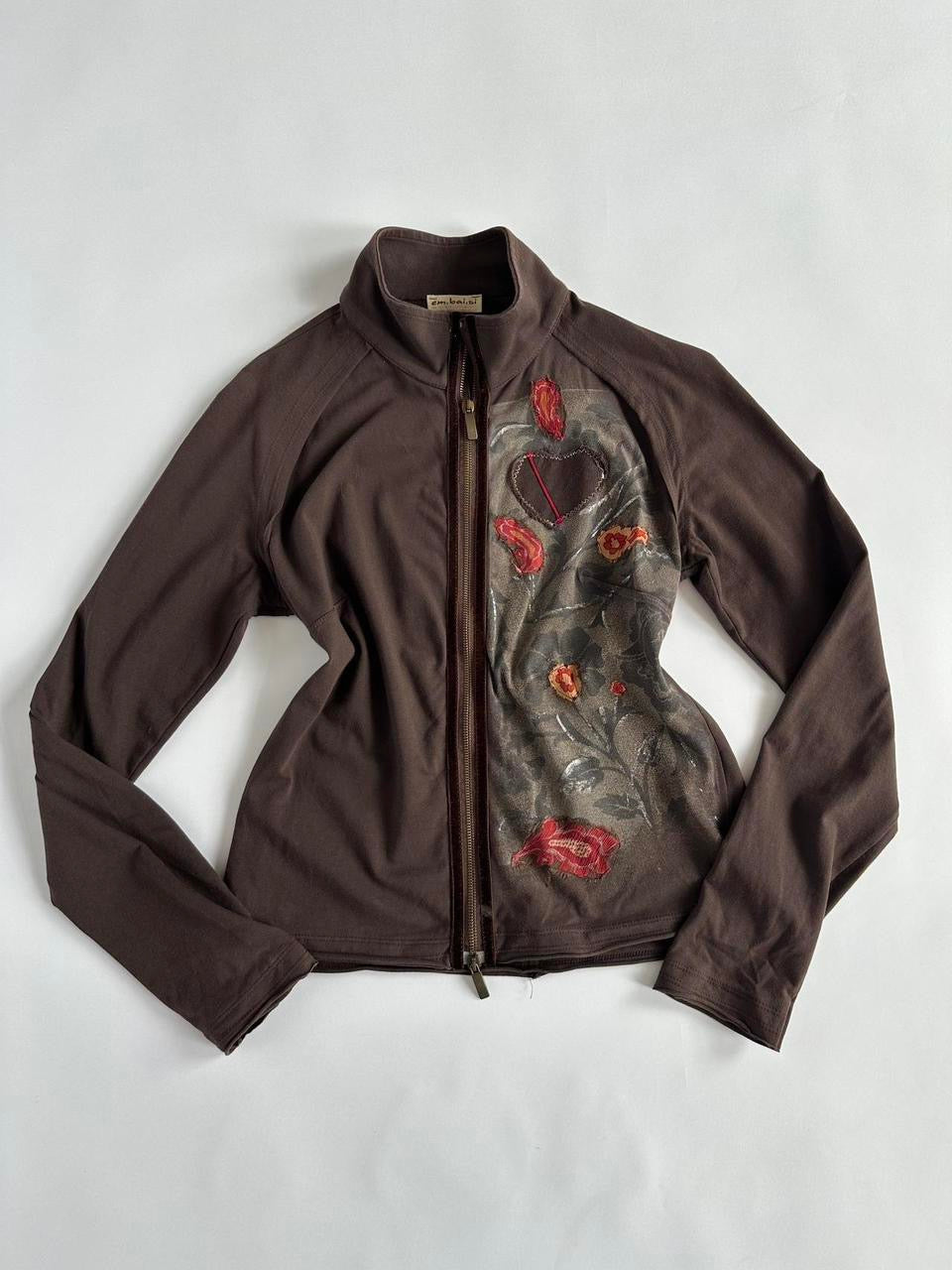 2000s Floral Zip Up Jacket