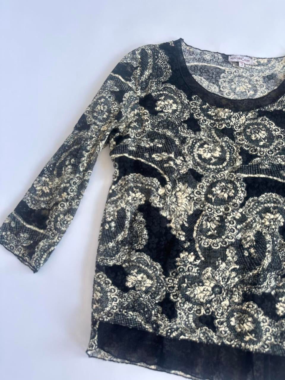00s Black Lace Top