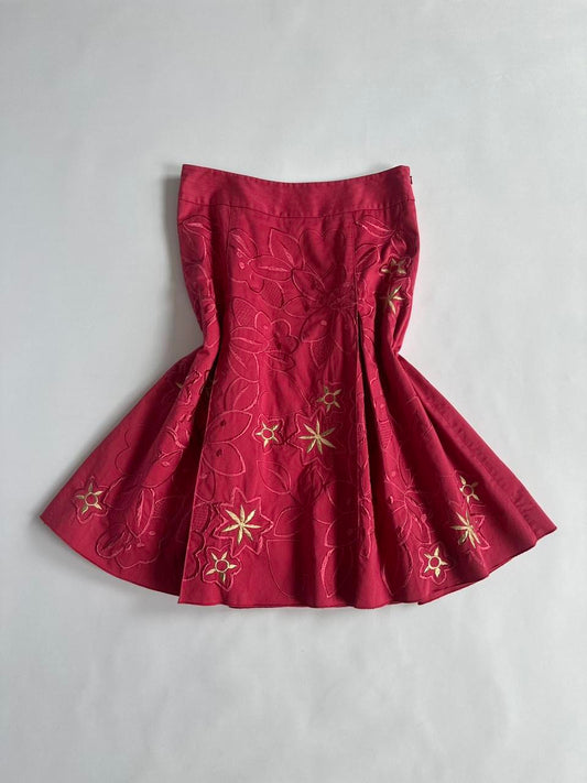 Y2K Whistles Embroidered Skirt