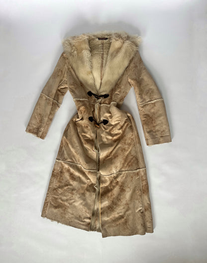 2000S Verve Italy Beige Afghan Coat