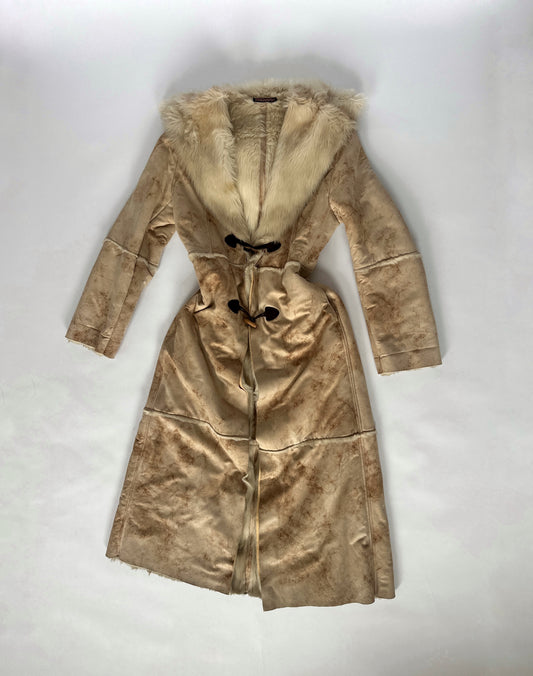 2000S Verve Italy Beige Afghan Coat