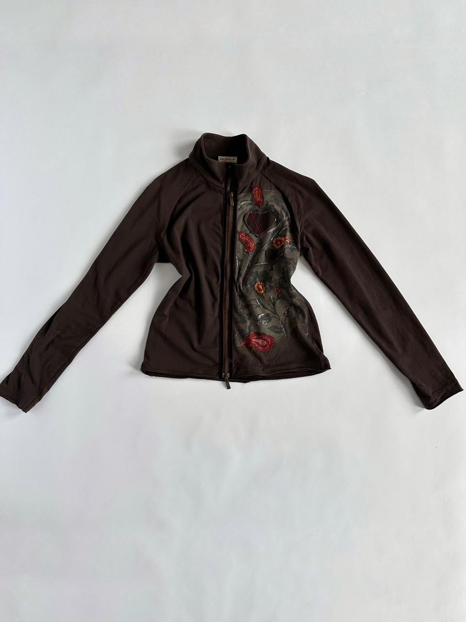 2000s Floral Zip Up Jacket