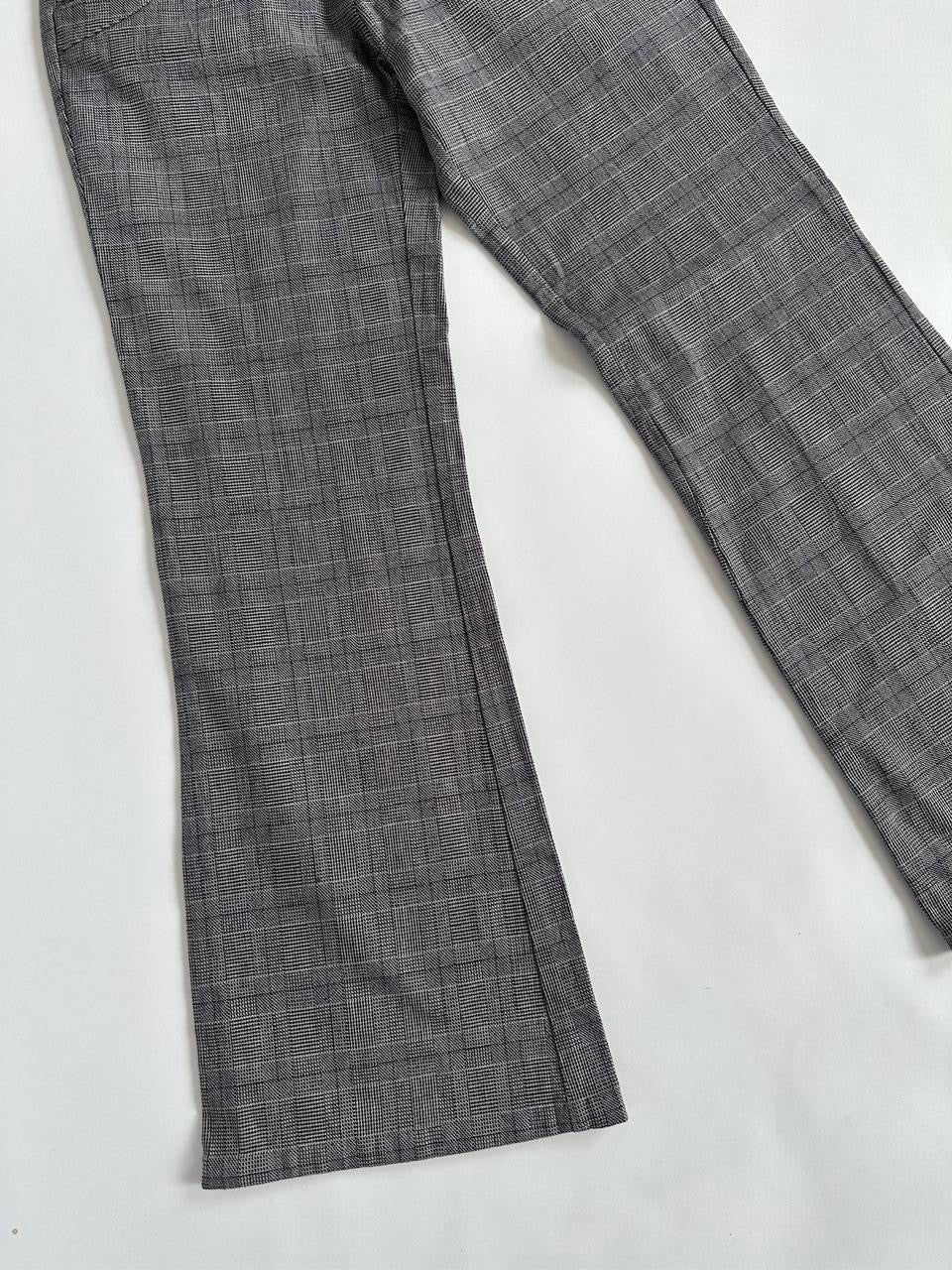 Y2K Grey Check Low Rise Bottoms