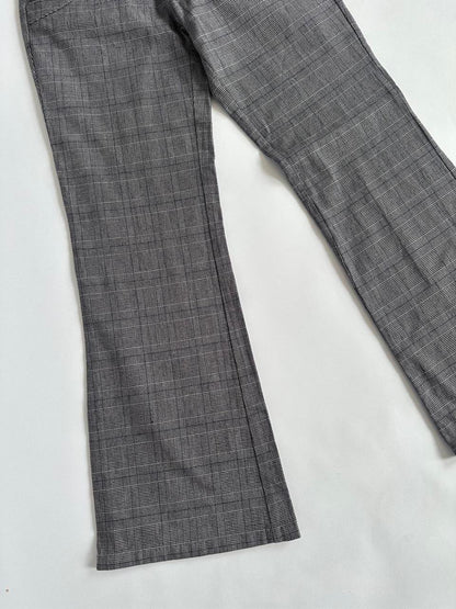 Y2K Grey Check Low Rise Bottoms