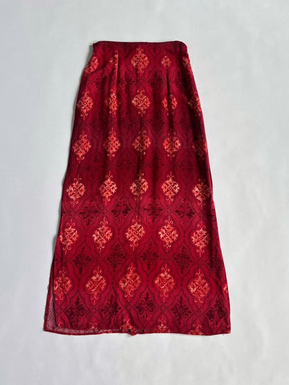 90s New Look Boho Slit Skirt