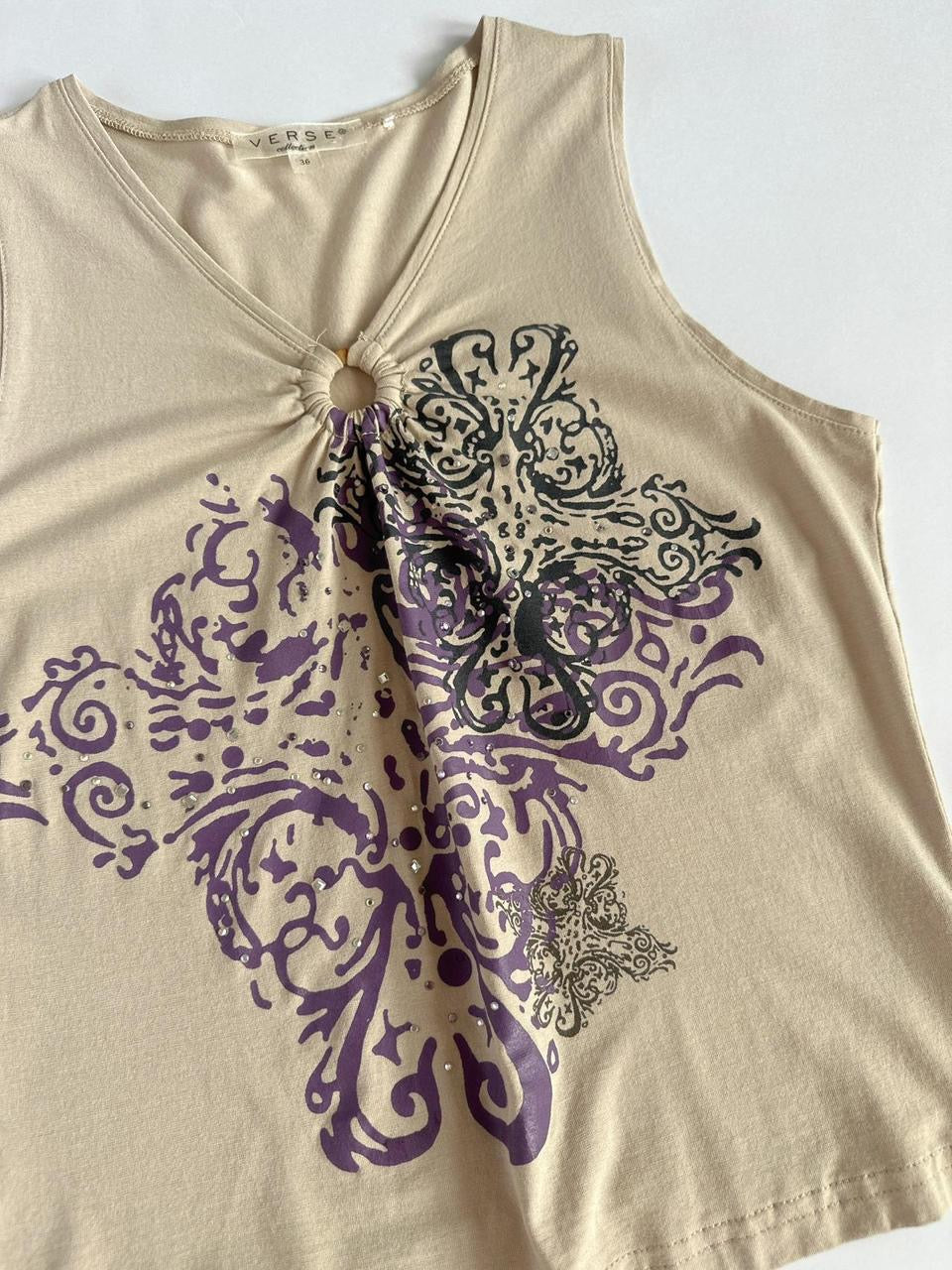 00s Nude Graphic Tank Top