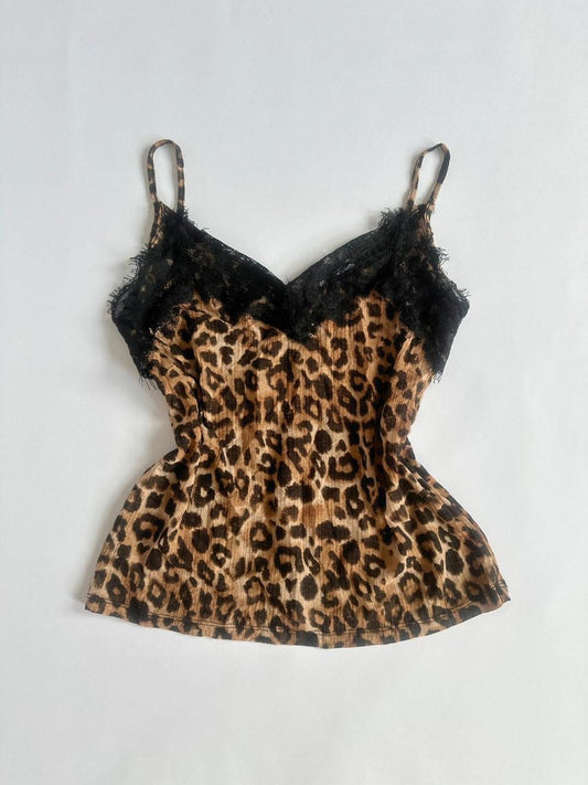 Lace Leopard Print Cami