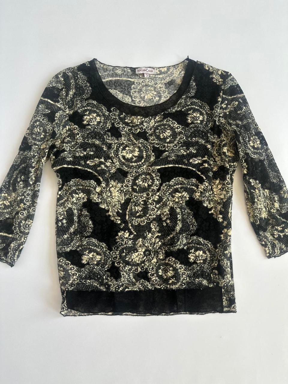 00s Black Lace Top