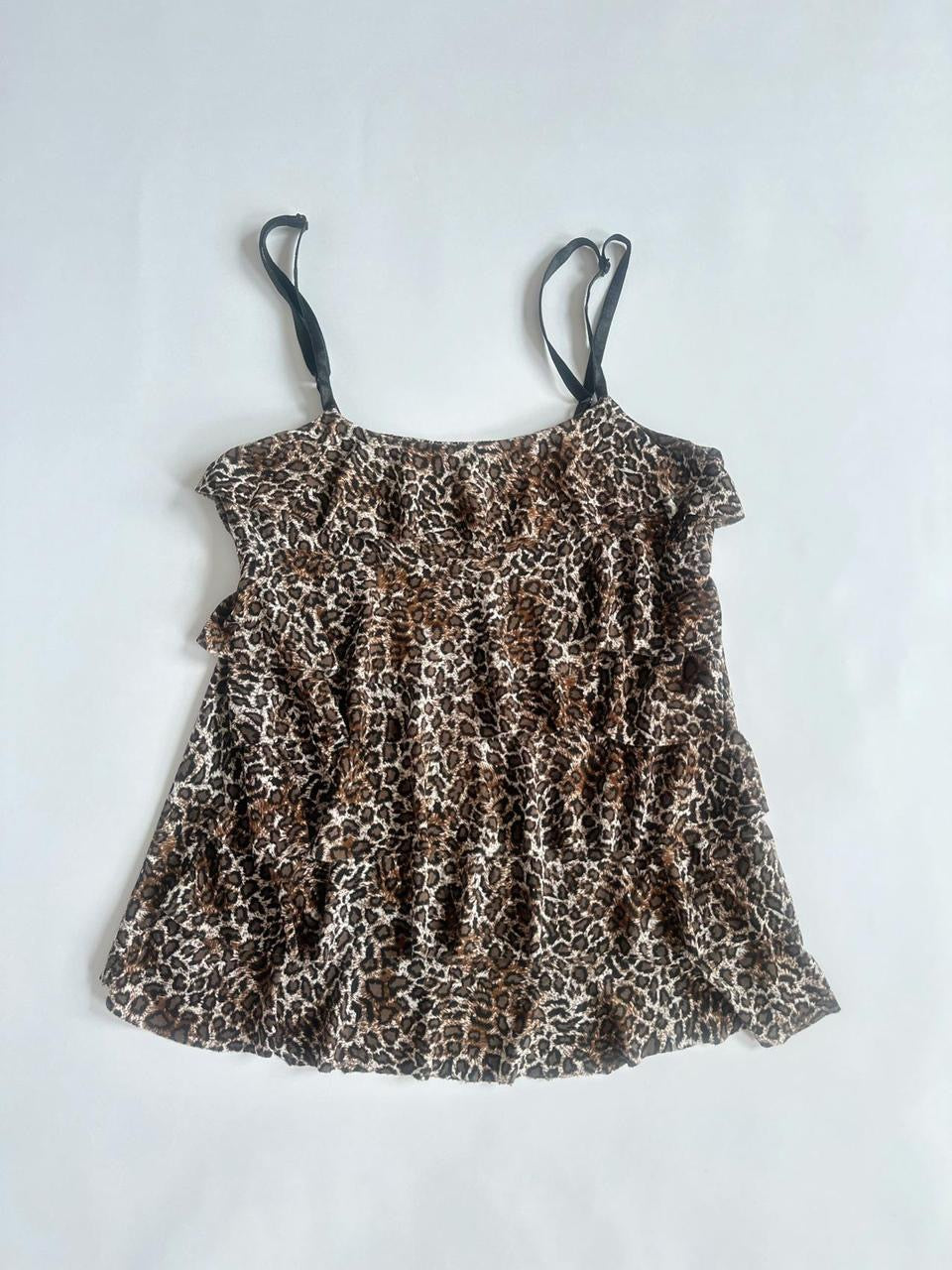 00s Leopard Layered Cami Top