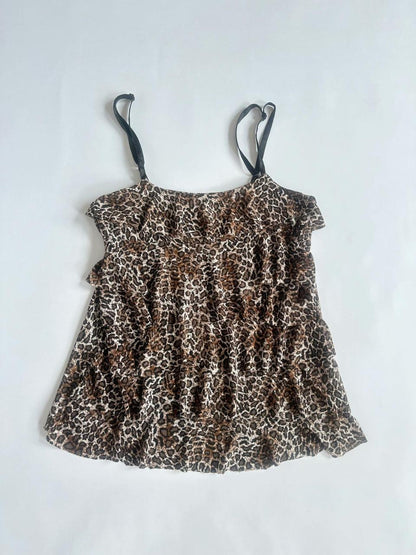 00s Leopard Layered Cami Top