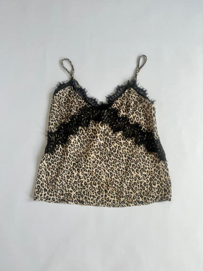 Satin Leopard Print Cami Top