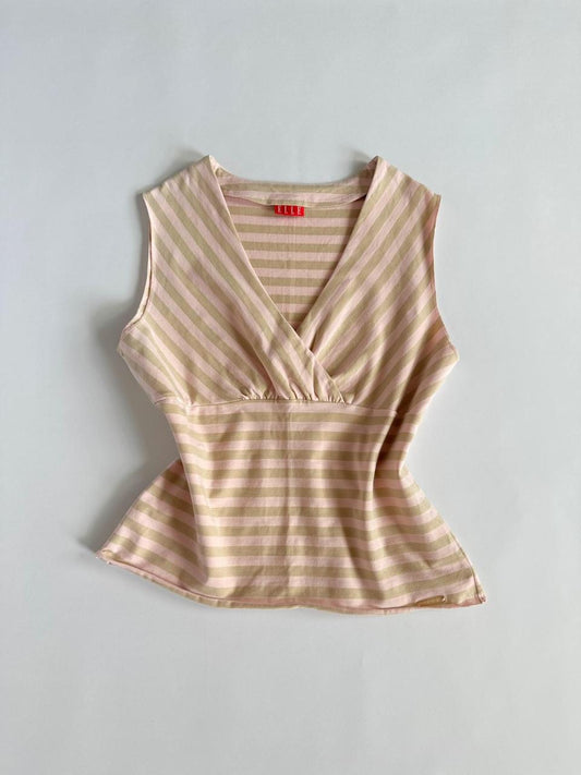 00s ELLE Stripe Tank Top