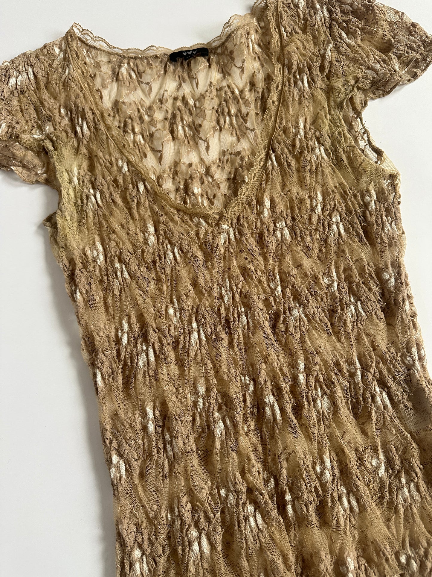 Y2K Sheer Lace Per Una Top