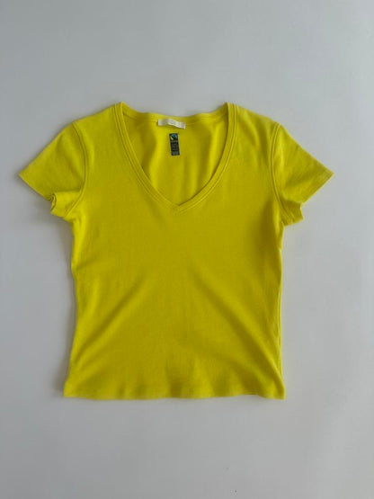 00s Lime V Neck Top