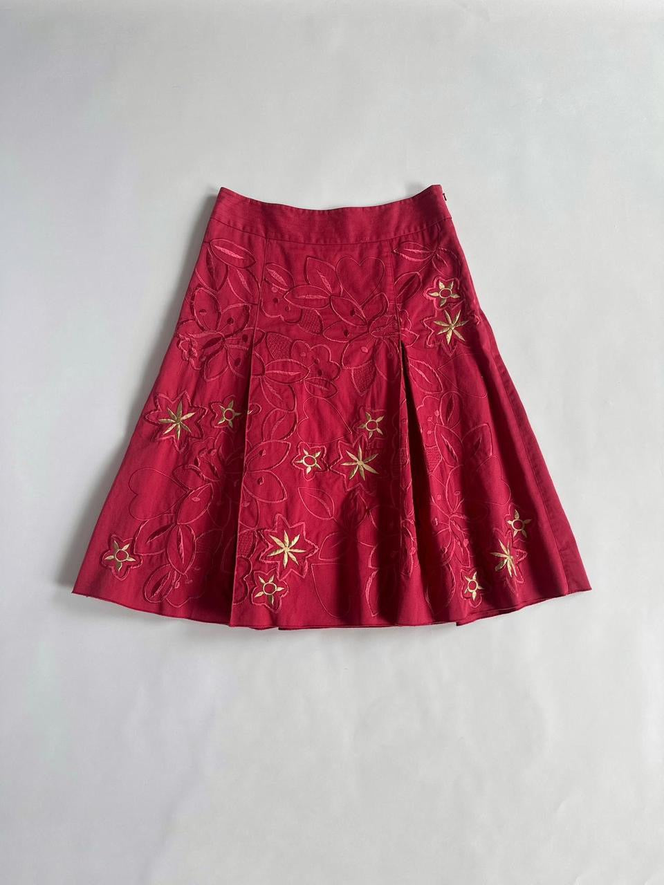 Y2K Whistles Embroidered Skirt