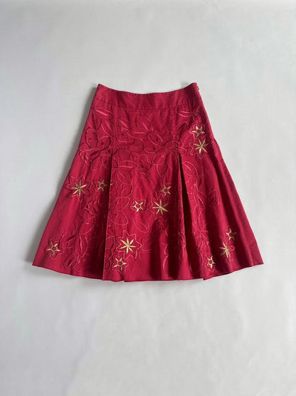 Y2K Whistles Embroidered Skirt