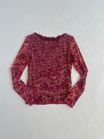 Per Una Floral Mesh Top