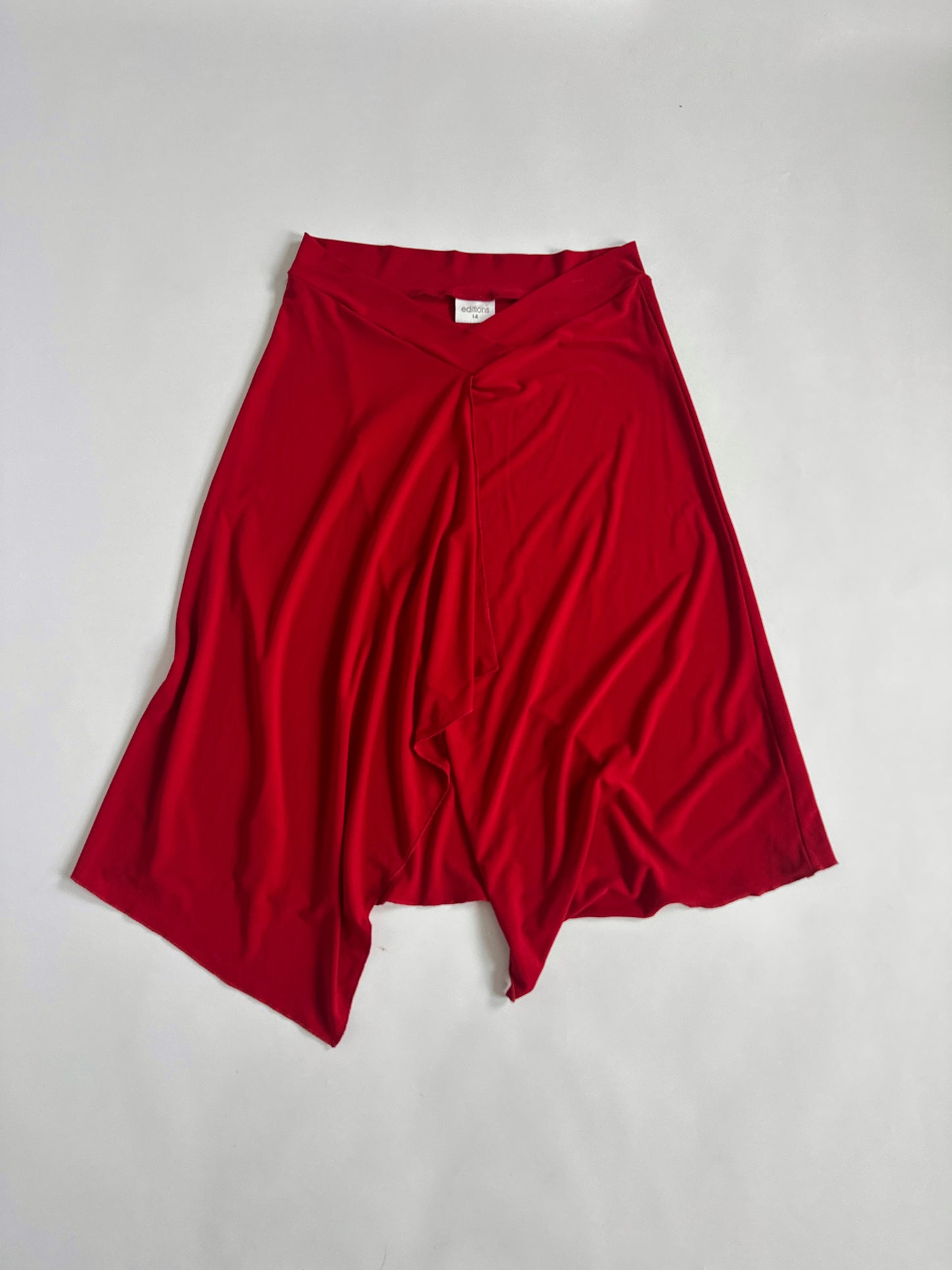 00s Low Rise Dipped Waist Slinky Skirt