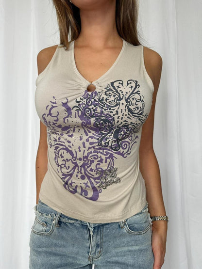 00s Nude Graphic Tank Top