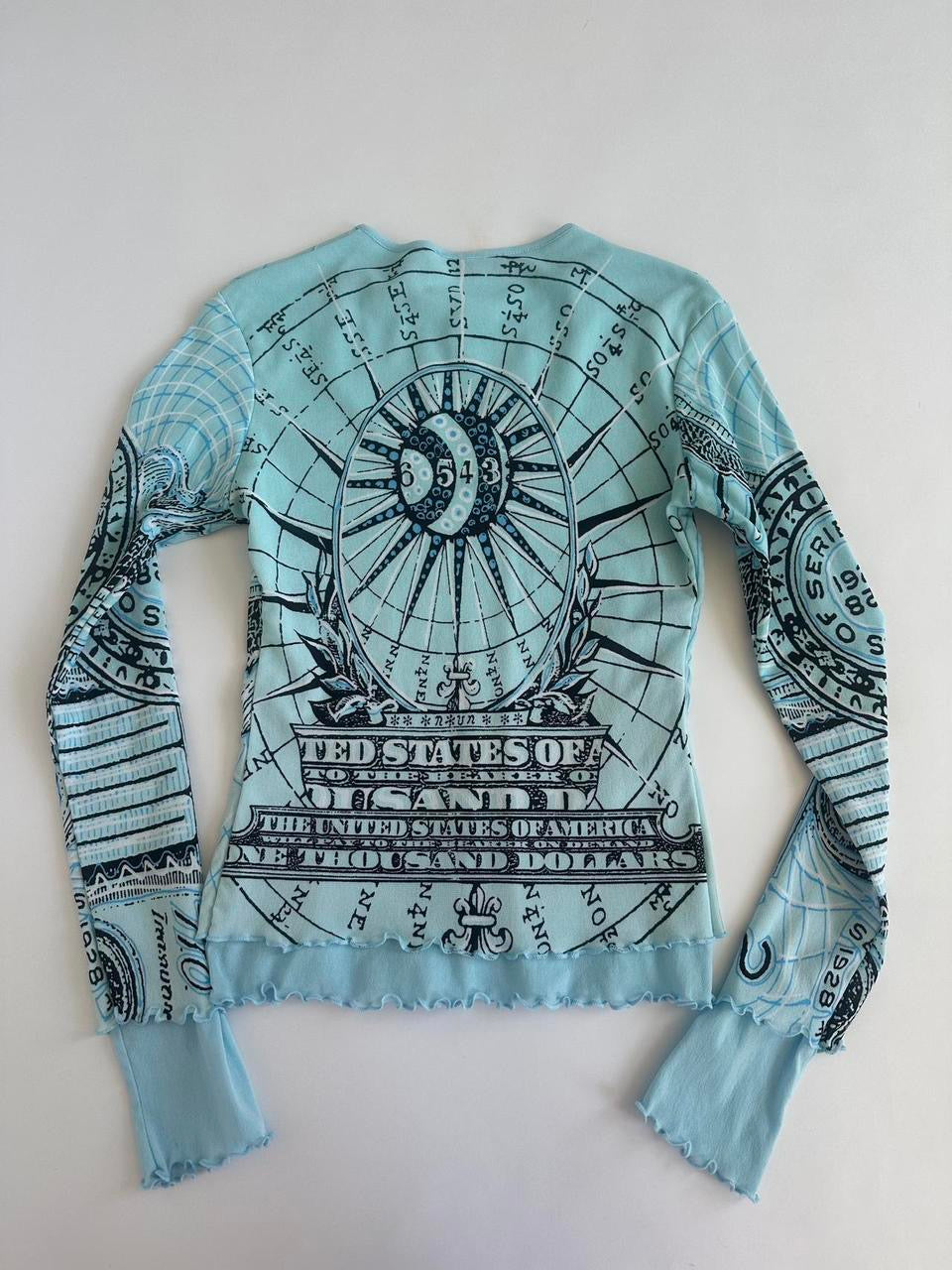 Y2K Noun Paris Graphic Mesh Top