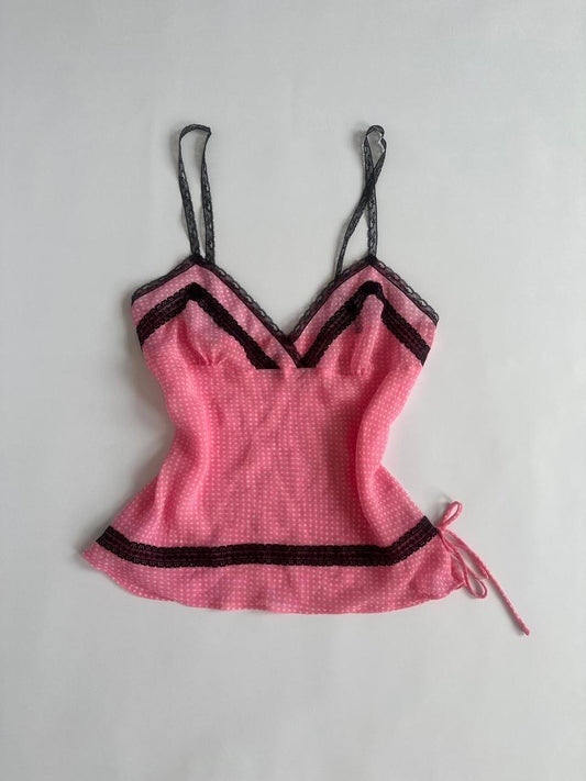 Y2K Pink Polka Dot Cami